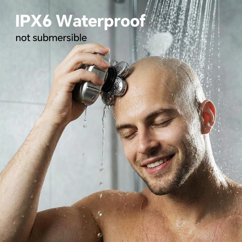 3-in-1 Electric 7D Head Shavers for Bald Men, Dry & Wet Bald Head Shaver, Electric Razor for Men Face, Men‘s Rotary Shaver, Waterproof Grooming Kit, Cordless USB Rechargeable, LED Display