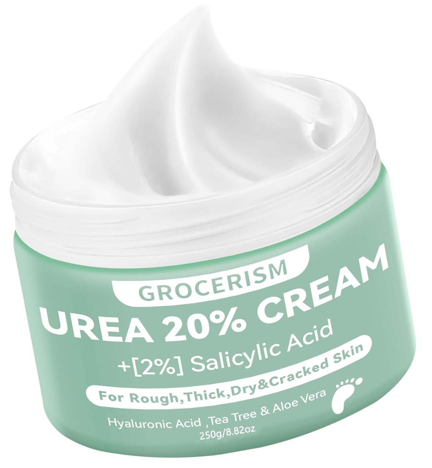 Urea Cream 40% for Feet - Maximum Strength Foot & Hand Cream with Salicylic Acid, Hyaluronic Acid, Tea Tree & Aloe Vera | 8.82 oz