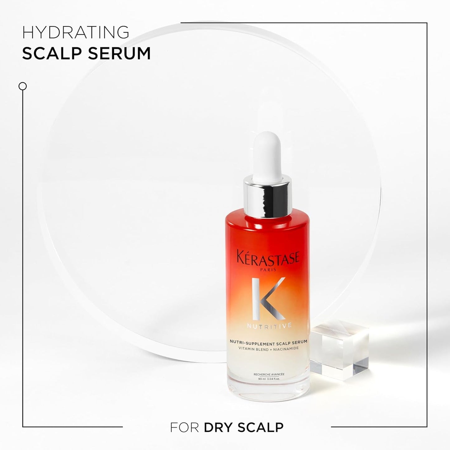 Kerastase Nutritive Hydrating Scalp Serum - Moisturizing Niacinamide Formula for Dry Hair | 90 ml