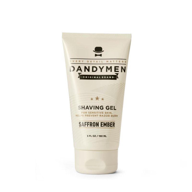 DandyMen Clear Shaving Gel for Men – Precision Edge with Pro-Vitamin B5 – Non-Foaming & Hydrating for Sensitive Skin – Saffron Ember, 5 oz