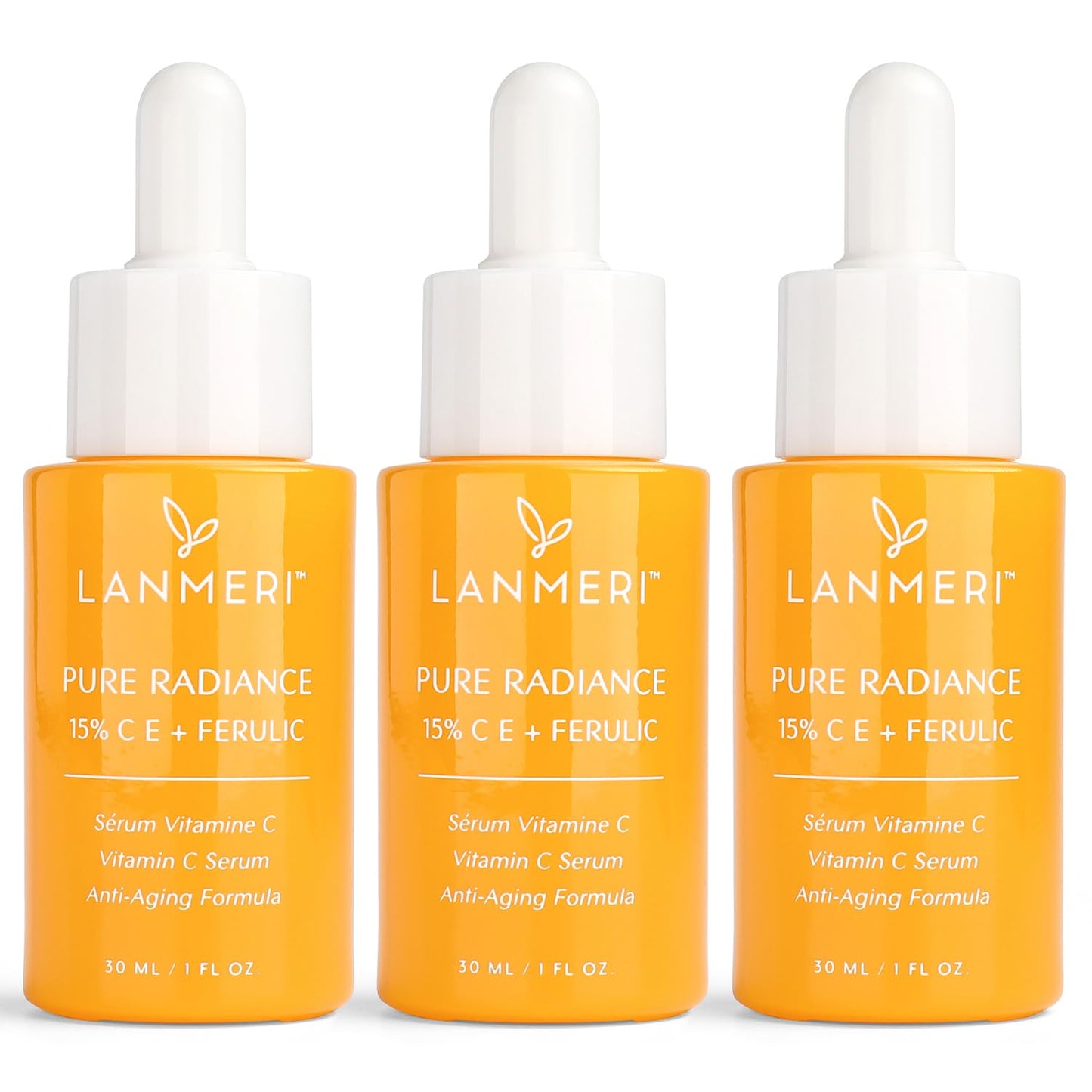 Lanmeri Ceuticals Vitamin C Serum - 15% Antioxidant Defense with Vitamin E & Ferulic Acid | 1 fl oz