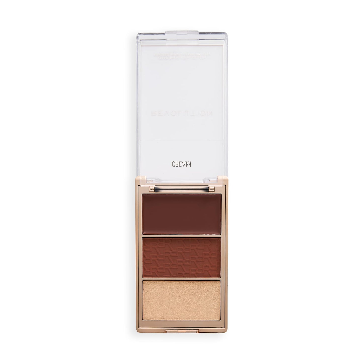 Revolution, Blush Icon Palette, Cream, Matte, & Shimmer Bronzer Trio, Hyaluronic Acid Infused, High Pigment, Vegan & Cruelty-Free, Teddy Nude, 0.09 oz