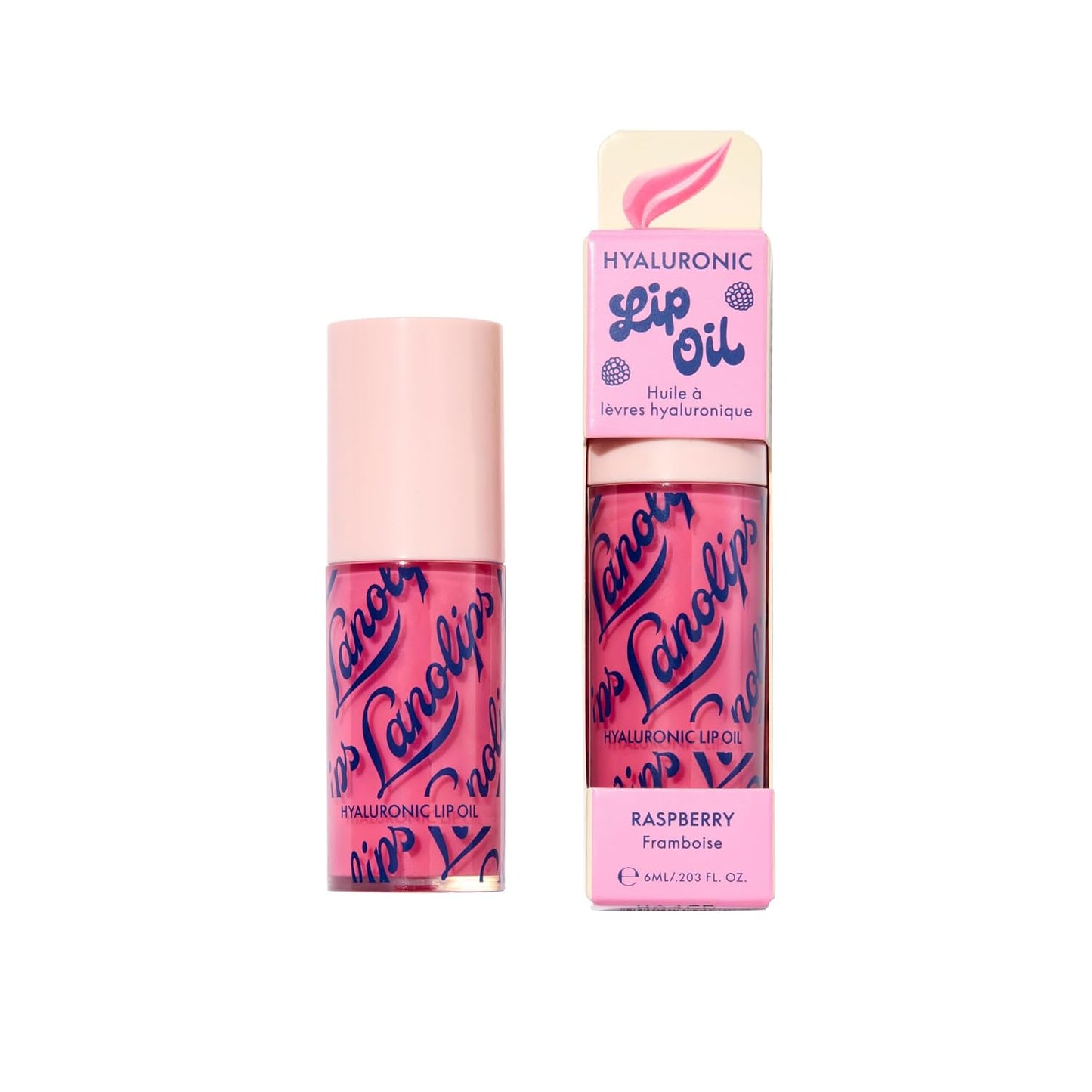 Lanolips Hydrating Lip Oil - Plumping Gloss with Lanolin & Hyaluronic Acid - Honey | Non-Sticky, Glossy Finish (0.2 Fl oz)