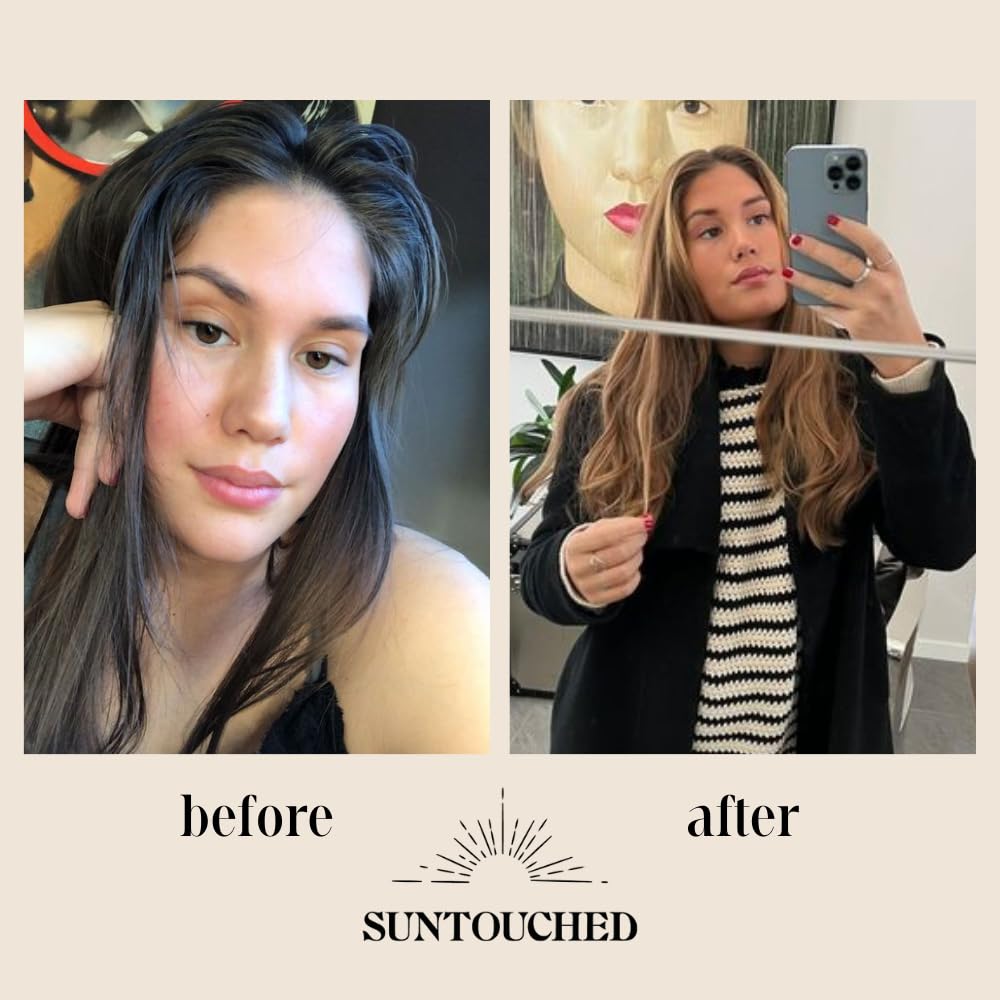 Suntouched Hair Lightener for Dark Hair - Natural Highlights Without Foils or Ammonia - Sun-Activated Gradual Lightening Spray for Brown to Black Hair with Chamomile - 3.38 Fl Oz