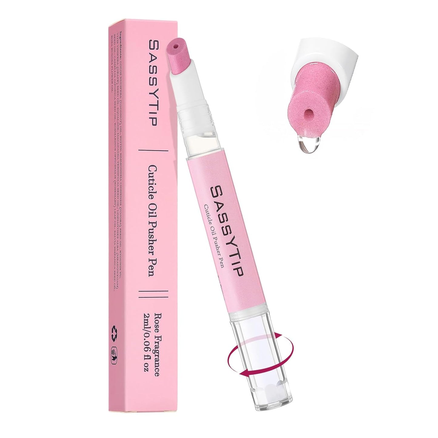 Cuticle Oil Pusher Pen - 2-in-1 Nail Care Tool with Jojoba & Almond Oils | Lavender, Perfect for At-Home or On-the-Go Manicures