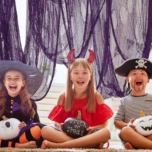 316x80 Inch Purple Halloween Creepy Cloth for Spooky Decor