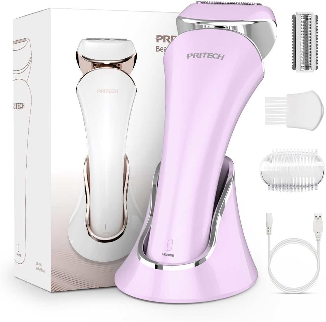 Electric Razor for Women - Rechargeable Waterproof Shaver for Legs, Arms & Bikini | Extra Foil Blade Included