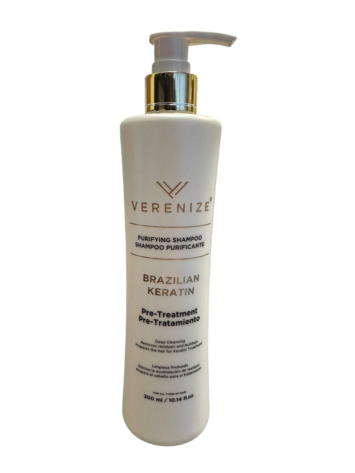 Verenize Keratin Treatment Kit, 300 ml / 10.14 fl.oz., Anti-Frizz Reconstructive Hair Treatment with Hydrolyzed Keratin, For All Hair Types, Smoothing Effect Up To 6 Months
