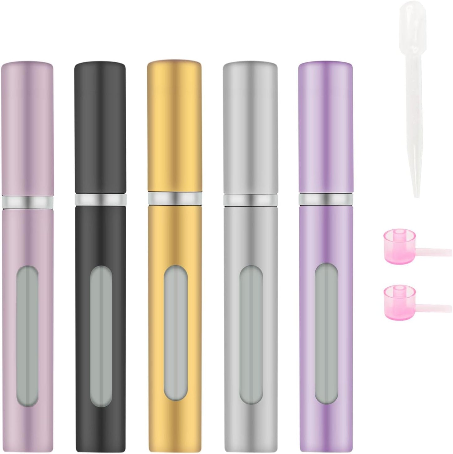 Mini Perfume Travel Bottles - 4pcs Refillable Atomizer Set | 5ML Portable Spray for Travel & Outdoor Activities