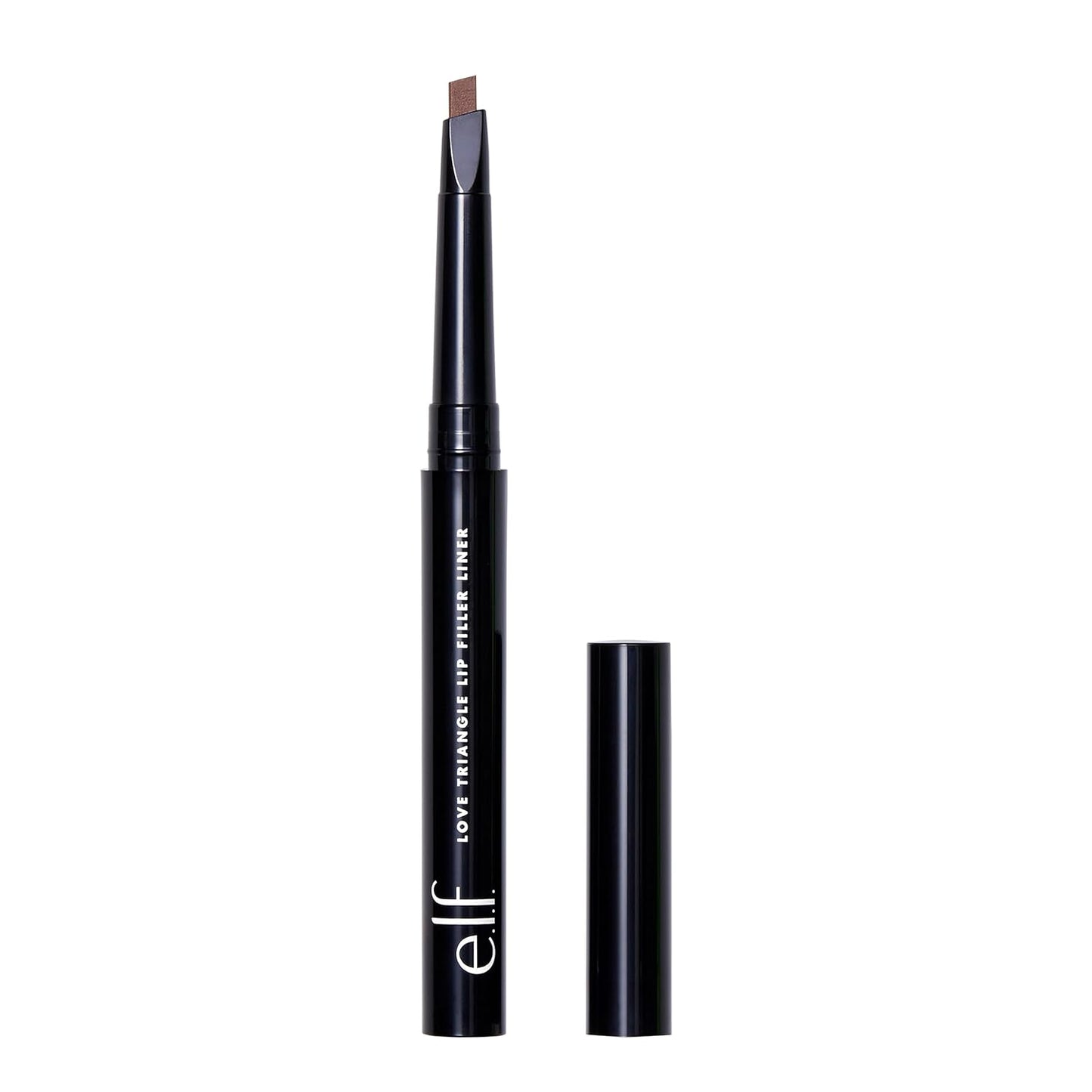 e.l.f. Love Triangle Lip Filler Liner - 2-in-1 Sculpting Lip Pencil, Long-Lasting Deep Brown Color | Vegan & Cruelty-Free