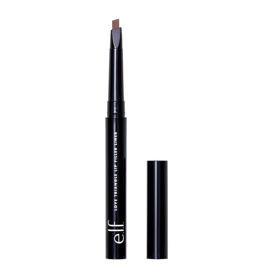 e.l.f. Love Triangle Lip Filler Liner - 2-in-1 Sculpting Lip Pencil, Long-Lasting Deep Brown Color | Vegan & Cruelty-Free
