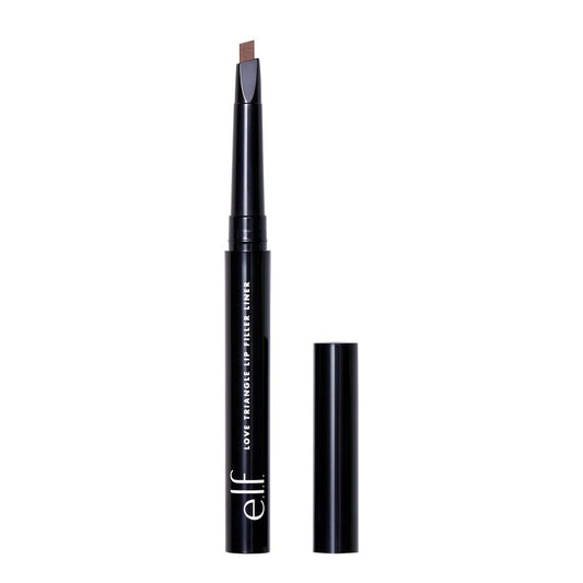 e.l.f. Love Triangle Lip Filler Liner, 2-in-1 Lipliner Pencil For Sculpting & Filling, Long-Lasting Intense Color, Vegan & Cruelty-Free, Deep Brown