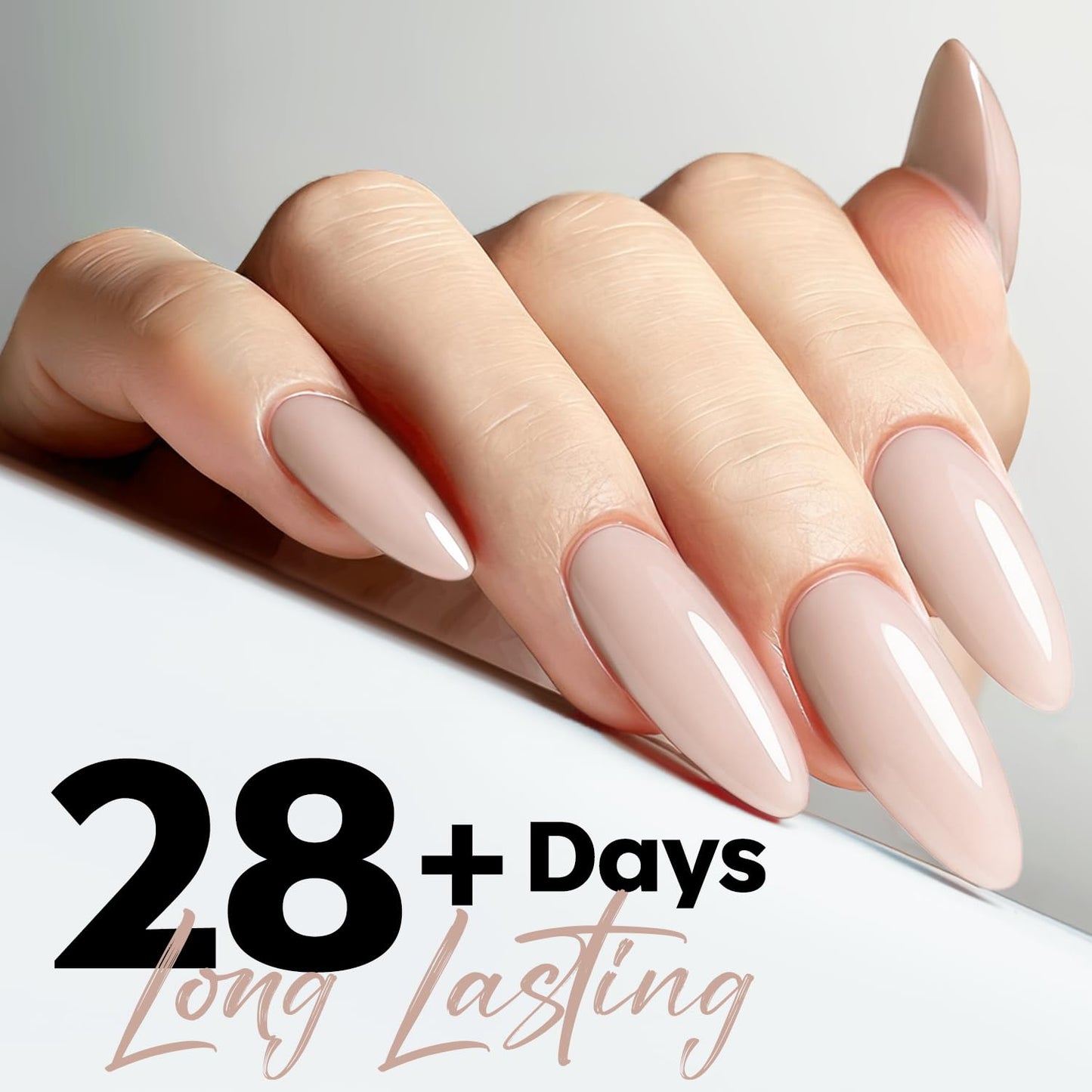 Nude Gel Nail Polish - Light Brown & Ivory Elegant Color | 15 ML Soak Off for Salon Quality Manicure