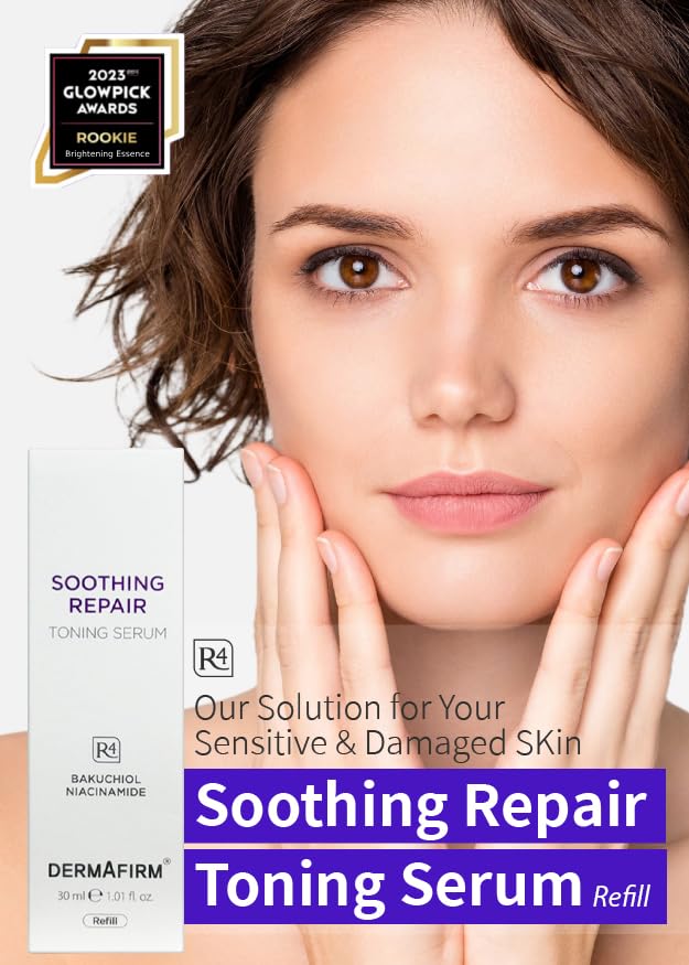 Dermafirm Soothing Repair Toning Serum Refill - 1.01 fl oz for Skin Brightening & Firming