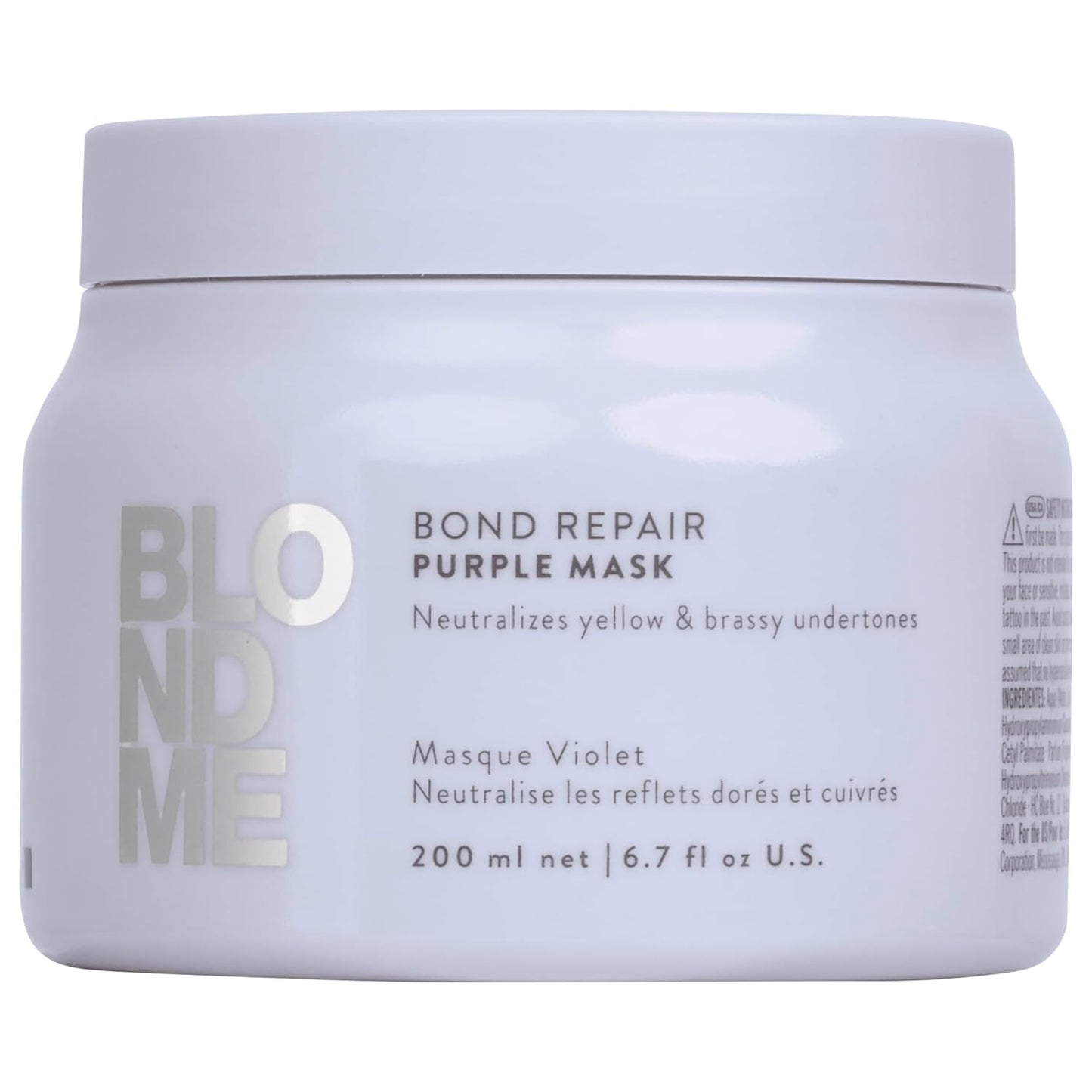 BlondMe Bond Repair Purple Mask - Neutralizes Yellow & Brassy Tones | For Healthy, Moisturized Blonde Hair