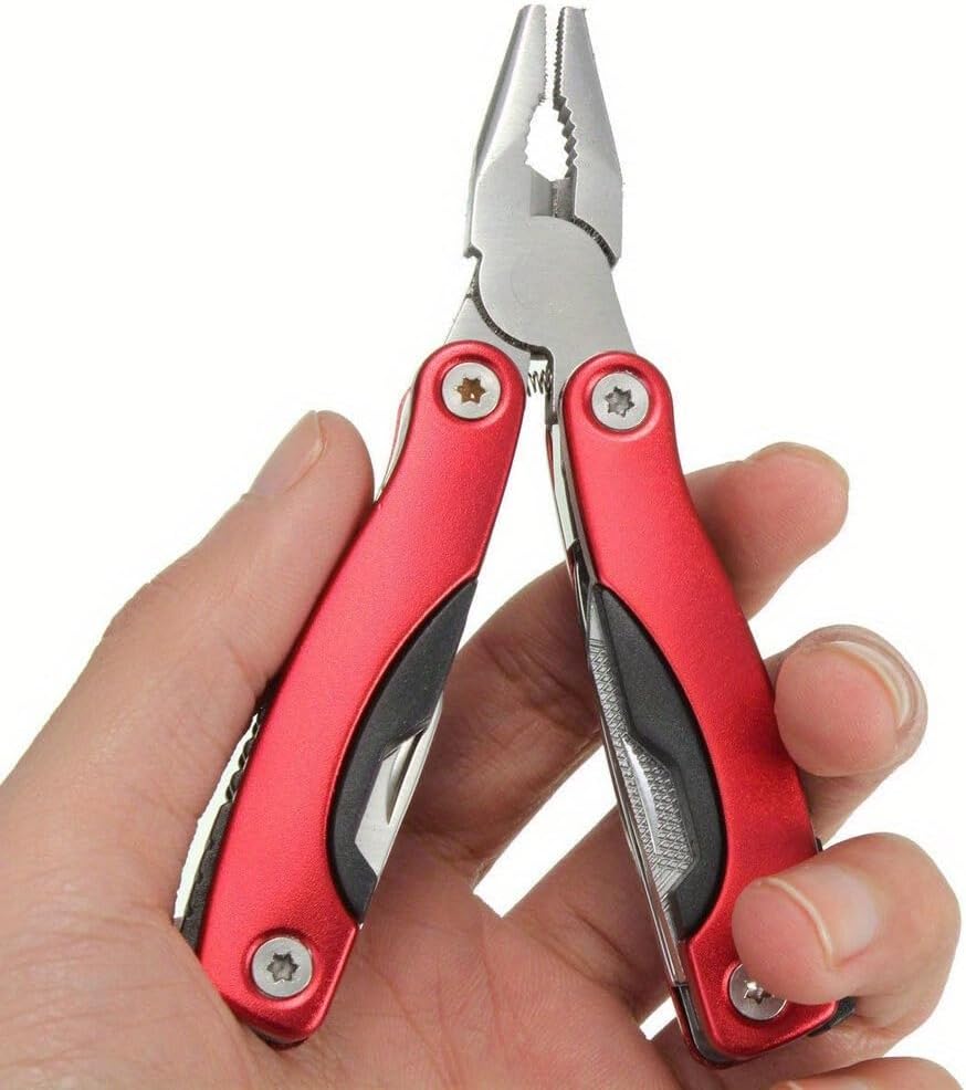 9-In-1 Stainless Steel Portable Multi Tool Plier - Essential Camping Gear & Survival Accessories