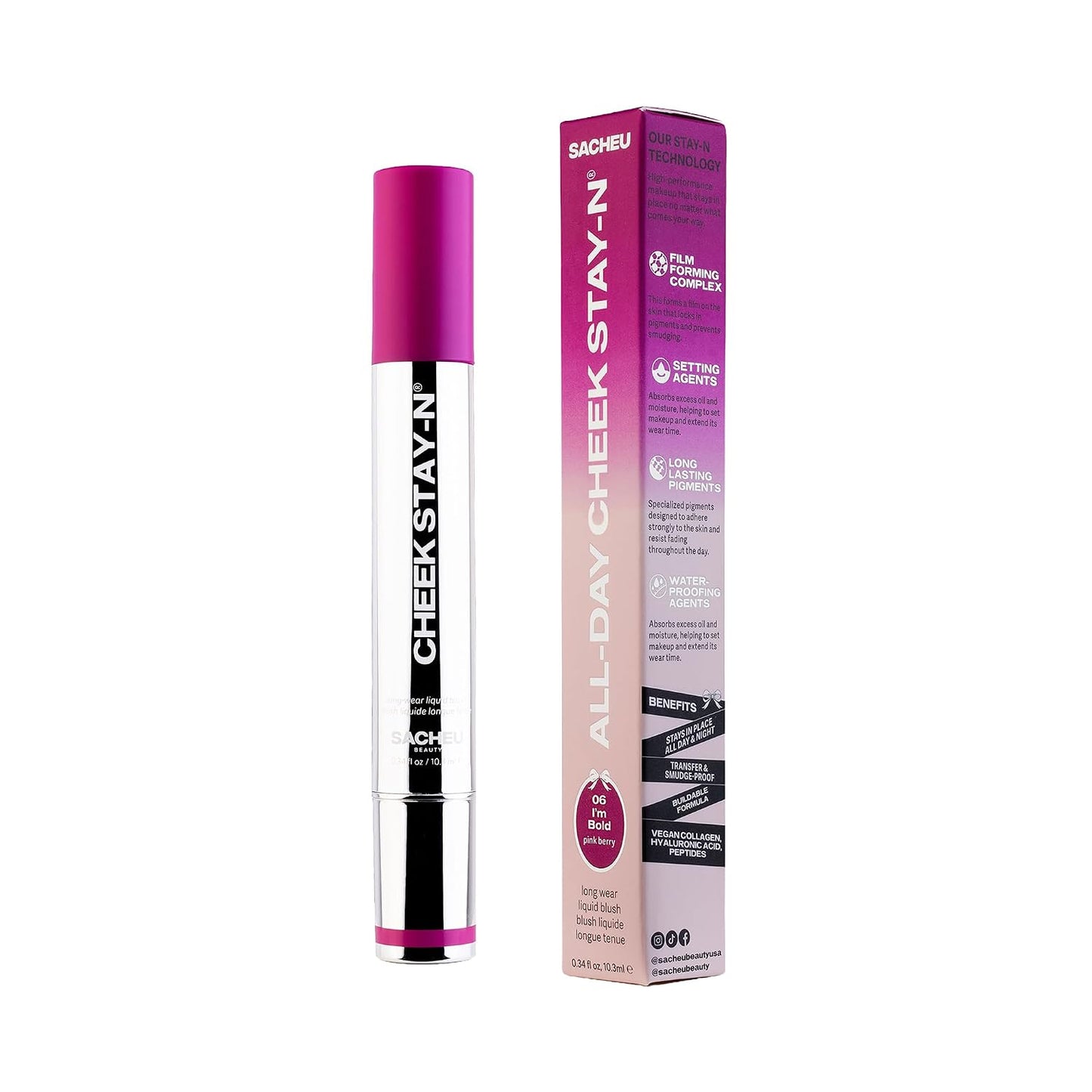 Sacheu Cheek Liquid Blush - High Pigment, Buildable Cream for Dewy Radiance | Long-Lasting & Cruelty-Free