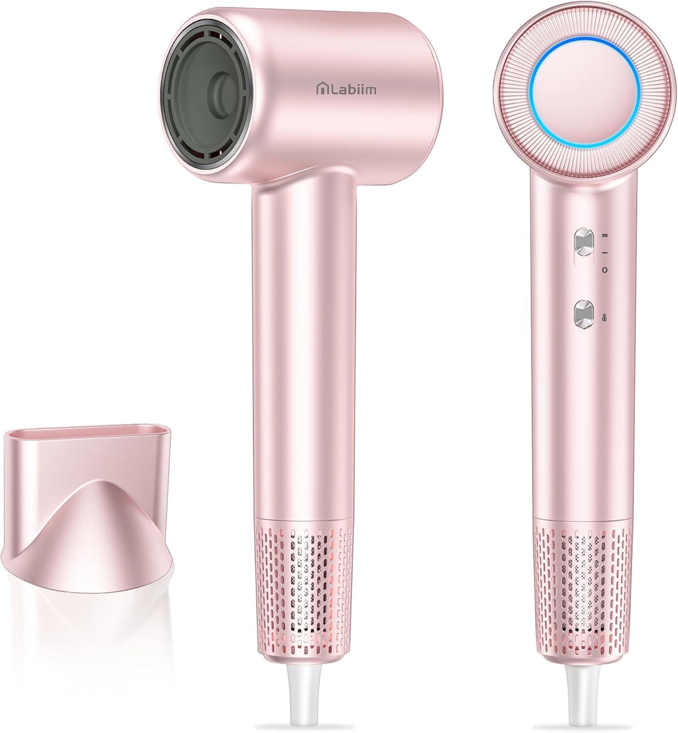 High-Speed Ionic Hair Dryer - Quiet Compact Blow Dryer with Brushless Motor | Pink, Fast Drying & Travel-Friendly