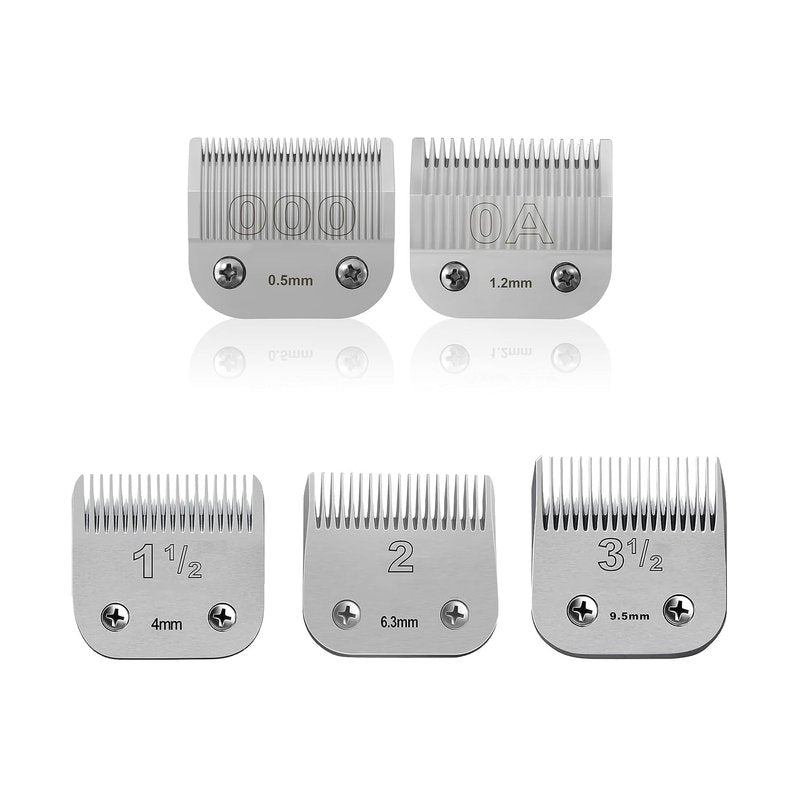 Professional Detachable Replacement Ceramic Blades set,compatible with oster Classic 76/Star-Teq/Power-Teq andi A*dis AGC,BDC,BGC,MBG Series Clippers (5 pcs)
