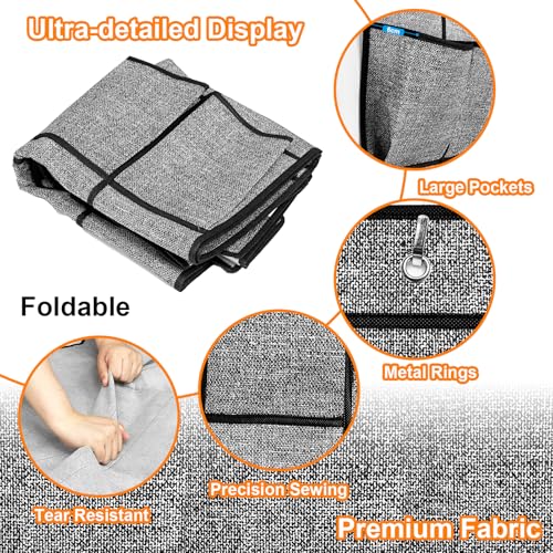 Over the Door Shoe Organizer with 24 Large Pockets - Black