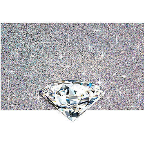 Zonon Rhinestone Nail Art Table Mat and 50mm Crystal Diamond Paperweight Set