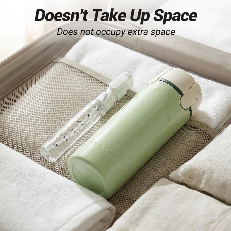Travel Dispenser - 4-in-1 Portable Toiletry Bottles for Shampoo, Lotion, Conditioner | Travel Size Containers (Green)