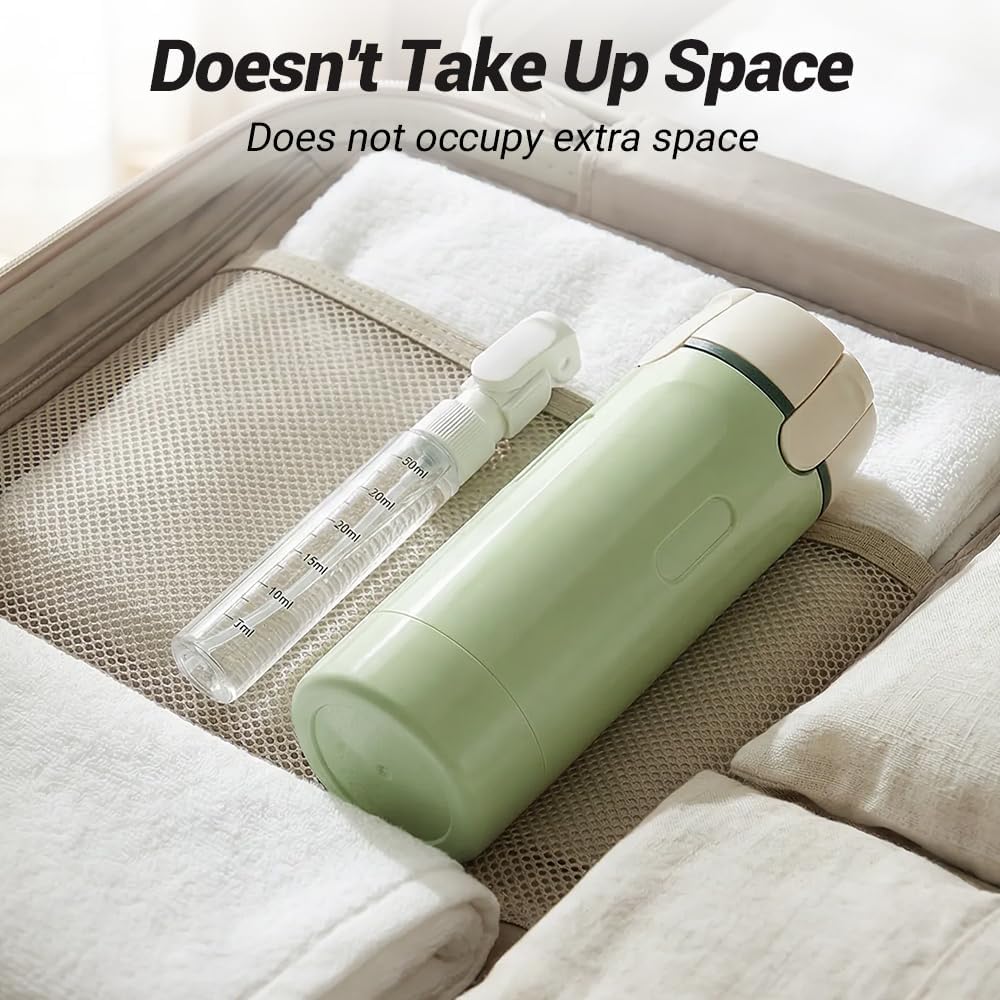 4-in-1 Travel Dispenser Bottle Set - Refillable 30ML Toiletry Containers | Leak-Proof Travel Size (Green & White)