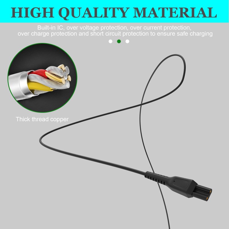 8V Replacement HQ850 One blade Shaver Charger Compatible with Philips OneBlade QP2530 QP2630 Trimmer Replacement Power Supply Cord