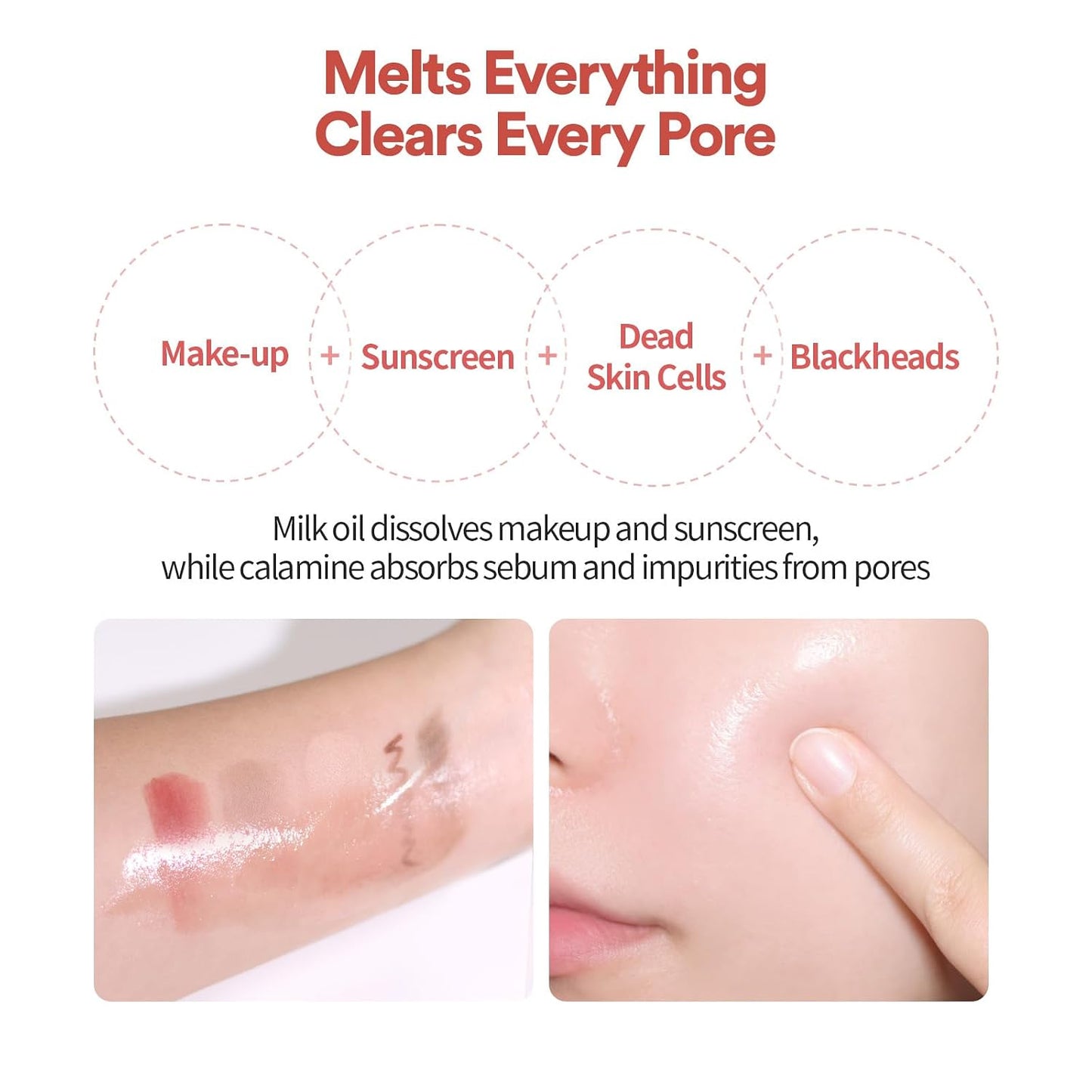 Korean Skincare Calamine Pore Cleansing Oil - Vegan Makeup Remover & Blackhead Melting Face Wash | 6.76 fl oz (200ml)