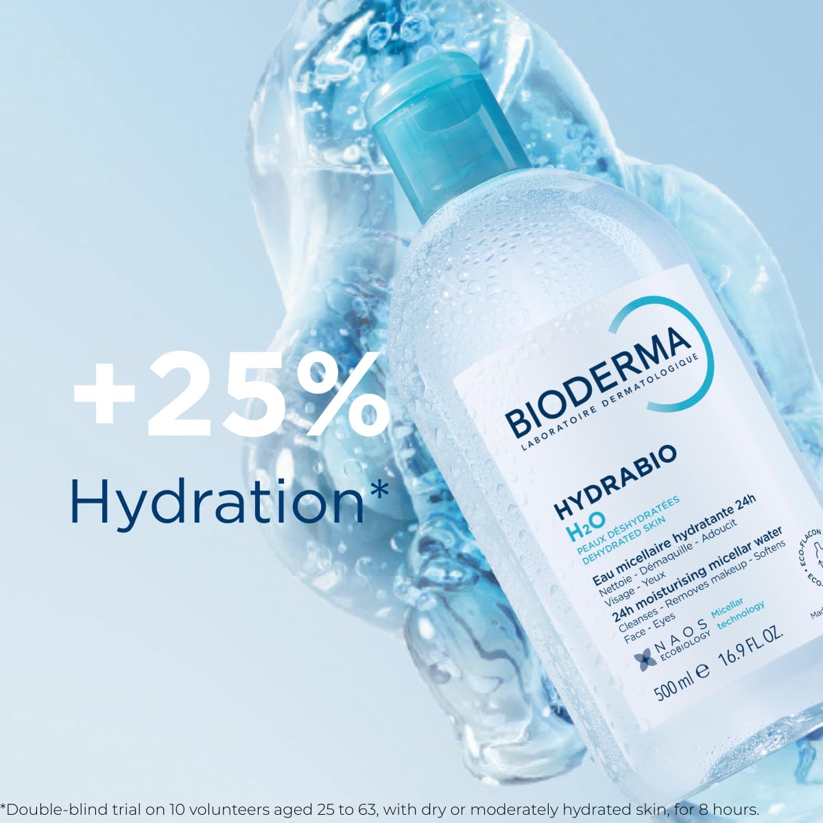 Bioderma Hydrabio H2O Micellar Water - Gentle Face Cleanser & Makeup Remover | Ideal for Dehydrated Sensitive Skin