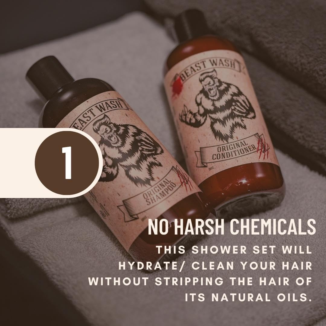 Johnny Slicks Shampoo - Supports Hair Hydration & Volume - Organic Oils & Natural Cleanse - Castor Oil, Aloe Vera, Jojoba - Original Scent - 16 oz
