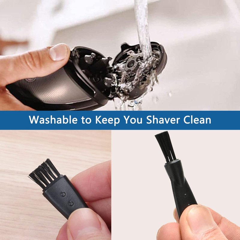 Gleway SH60 Replacement Heads Compatible with Philips Series 6000 S6xxx, S6880/81, S6810/82, S6850/85,Compatible with Norelco Shaver Cleaning Brush S6xxx Series 6Pcs with Cleaning Brush