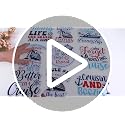 Cruise Door Magnets - 9PCS Funny Nautical Stickers for Cabin Decor