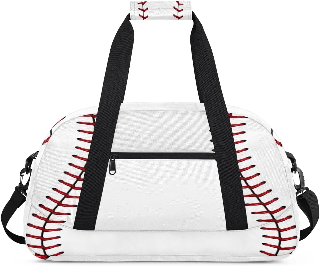 Kids Gym Bags - Waterproof Baseball Lace Sports Duffel Bag | Travel Overnight Weekender Tote for Boys