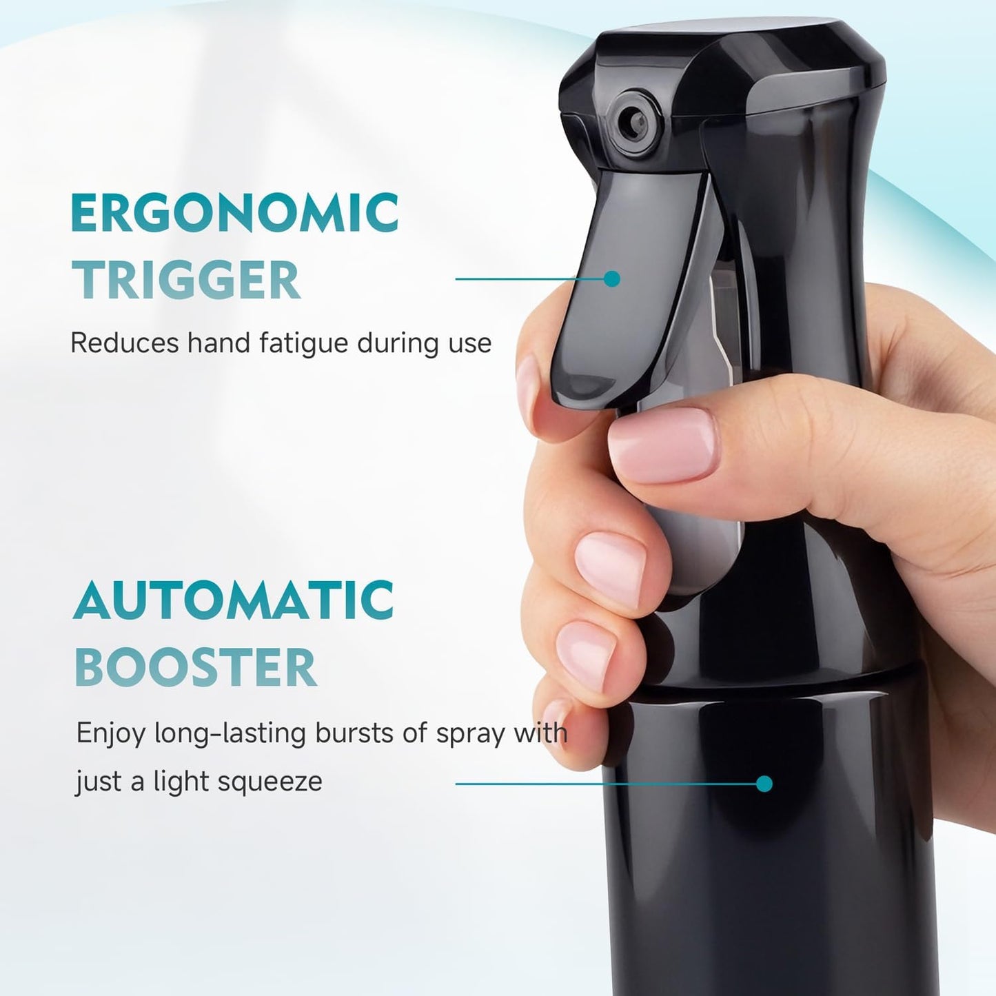 Ultra-Fine Continuous Spray Bottle - 6.8 OZ Mister for Hair, Plants & Cleaning | Versatile 1 Pack
