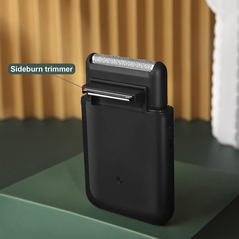 Foil Shaver for Men Multifunction Stubble Trimmer with Pop-Up Sideburn Razor Cordless USB Rechargeable Mini Travel Shaver for Beards & Facial Hair