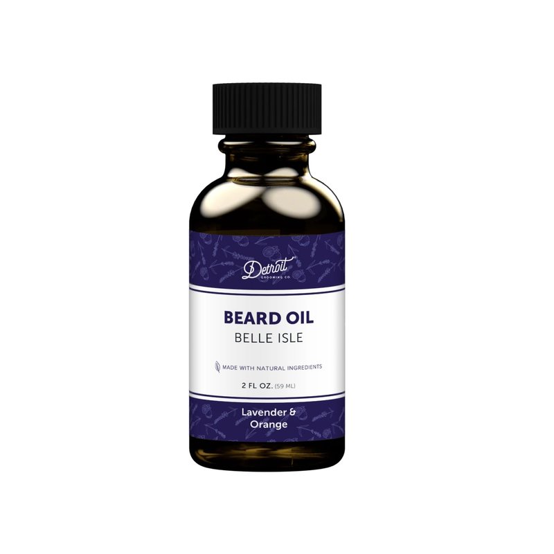 Detroit Grooming Co. Beard Oil (2oz) - Orange & Lavender - Premium Nourishing Formula with Sweet Almond Oil & Vitamin E - Men's Beard Softener & Moisturizer - Double Size