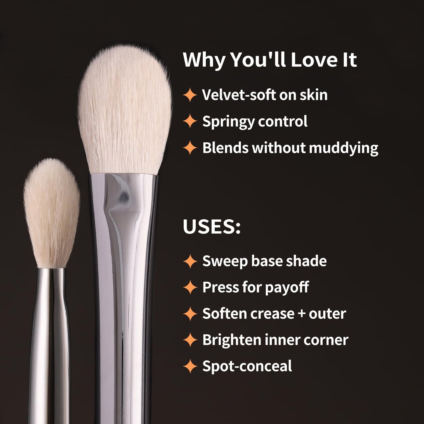 Albeaut Eyeshadow Brush, Eye Makeup Brush Even Eyeshadow Applicators Soft Natural Hair Bristles for Flawless Smudge, Multi-task for spot conealing & highlighting (194 Multi-Eye)