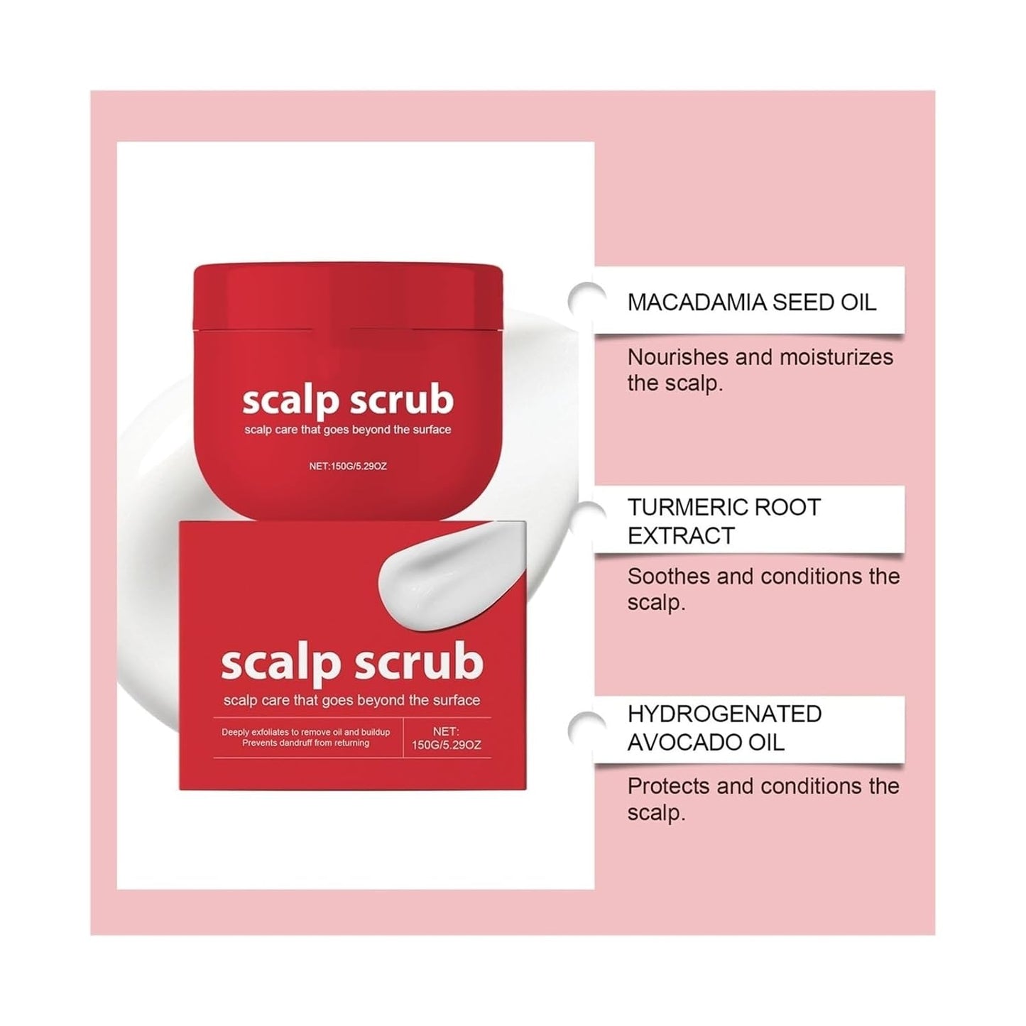 Avocado Oil Scalp Scrub - Nourishing Exfoliating Treatment for Healthy Hair