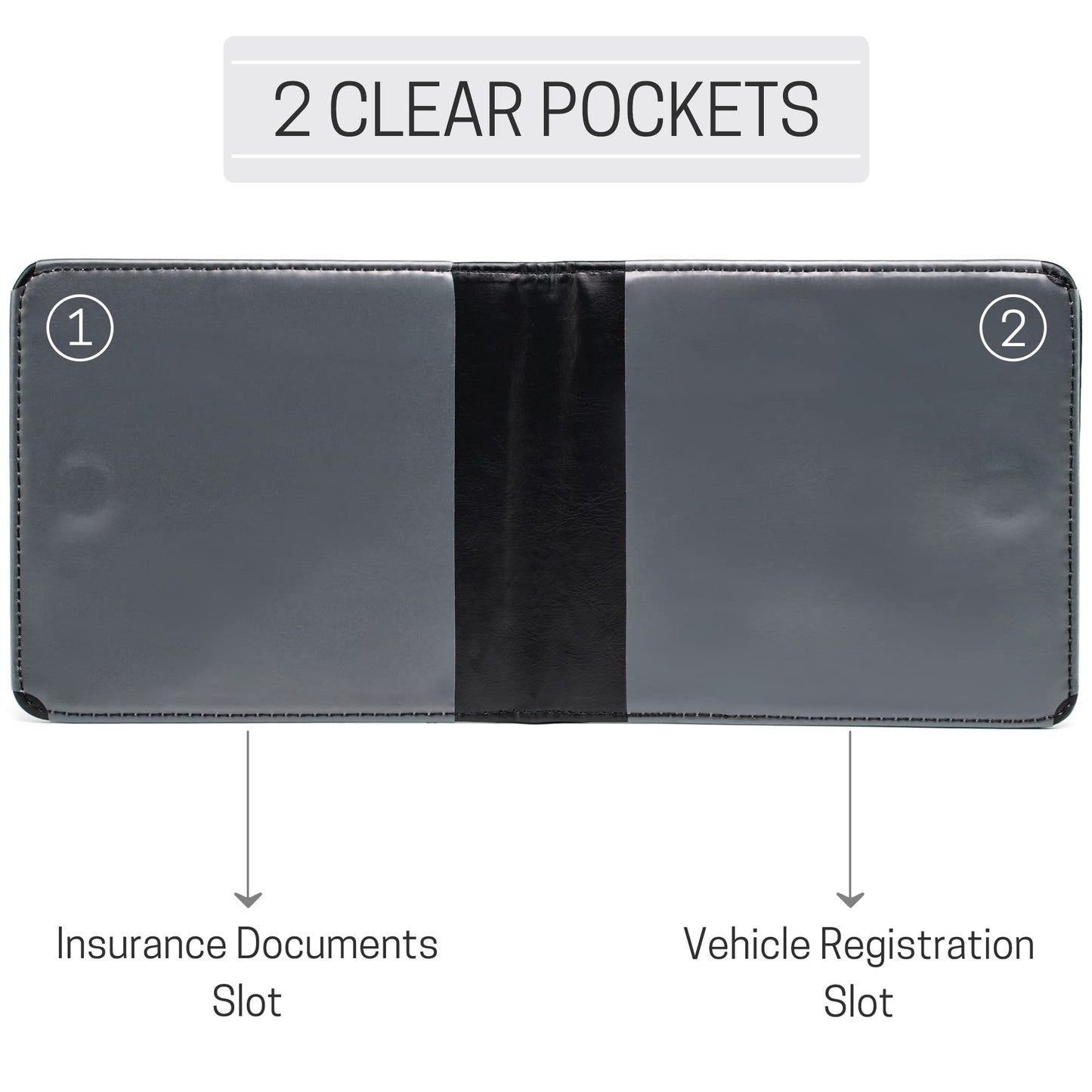 CANOPUS Car Registration and Insurance Holder, Magnetic Closure, Embossed Card Document Holder, Vehicle Glove Box Organizer, Wallet for Auto, SUV, Motorcycle, Truck, Waterproof, Car Model