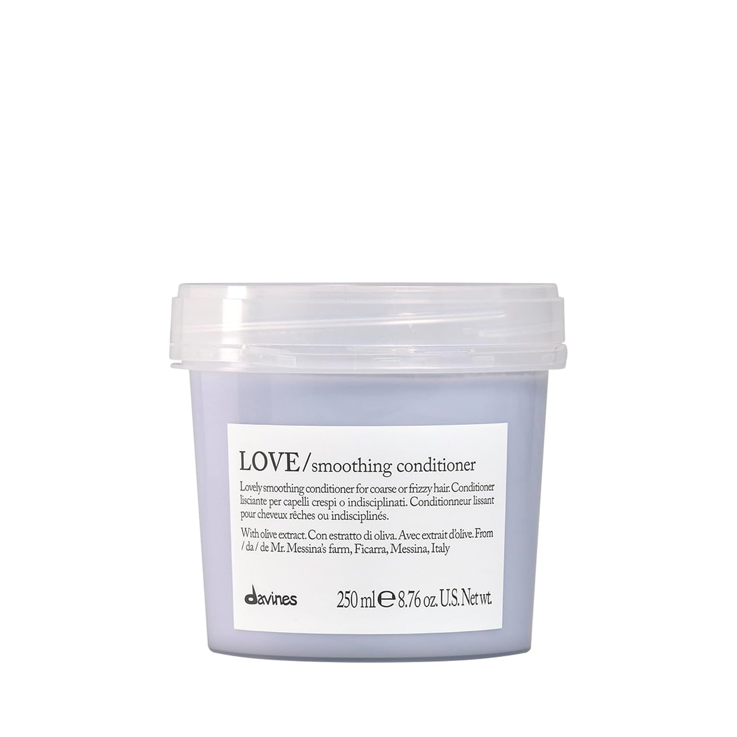 Davines LOVE Smoothing Conditioner - Rich Anti-Frizz Formula for Frizzy, Coarse Hair | Hydrates & Straightens for Shine