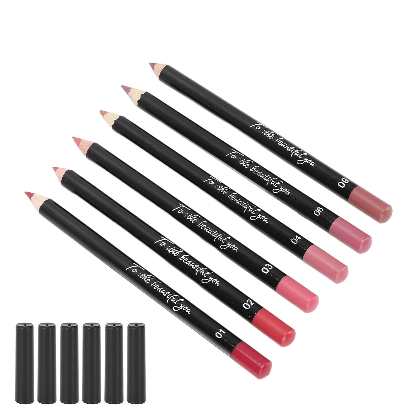 ANGGREK Lip Liner Set - 6 Matte Long-Lasting Pigmented Pencils | Professional Quality Makeup