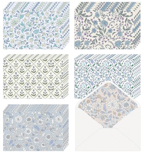 Quera Floral Greeting Cards with Envelopes - 30 Pack, 4x6
