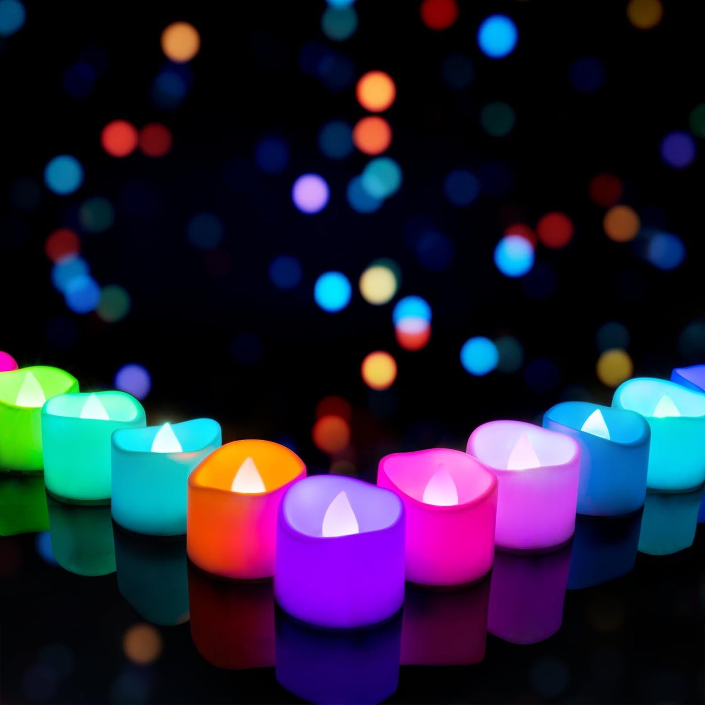 Flickering Flameless Candles - 24Pcs Battery Operated LED Tea Lights | 200+ Hours for Weddings, Parties, Decor