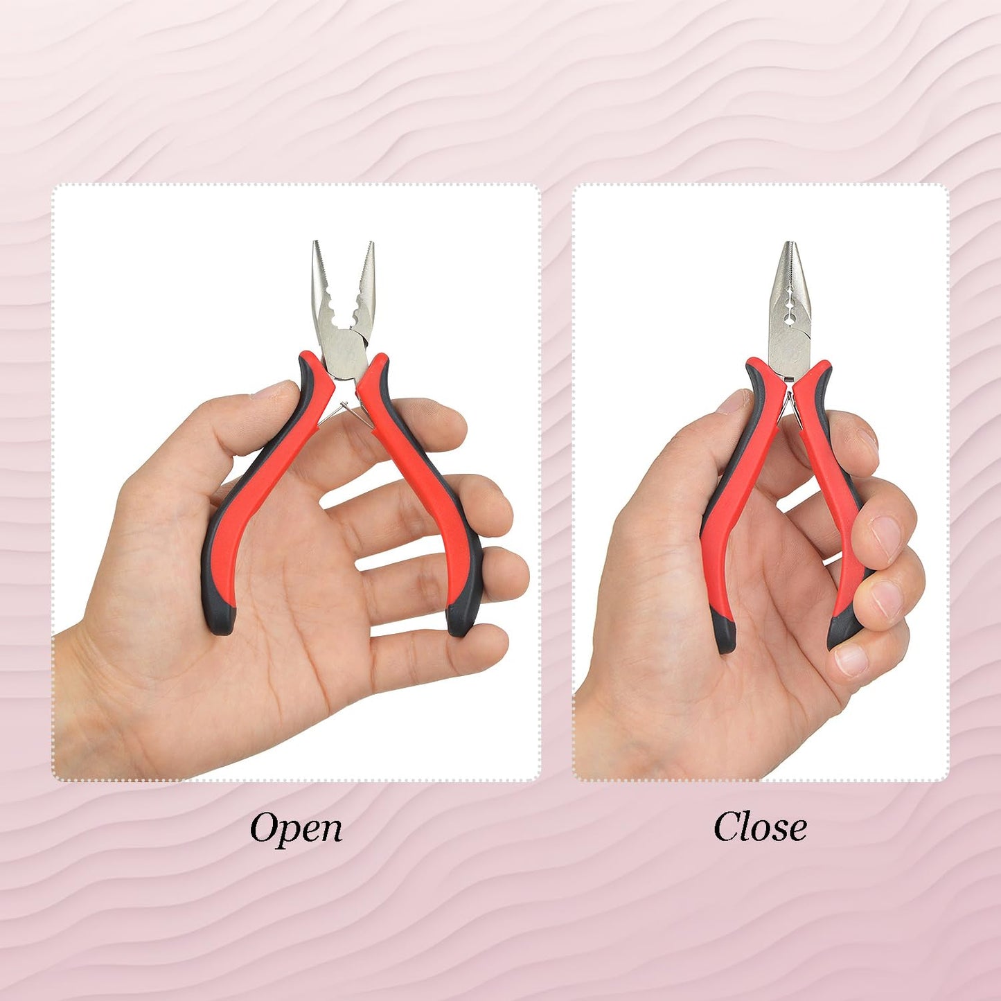 Hair Extensions Pliers 3 Holes Mini Opener Removal Tool for Micro Nano Ring Hair Extensions