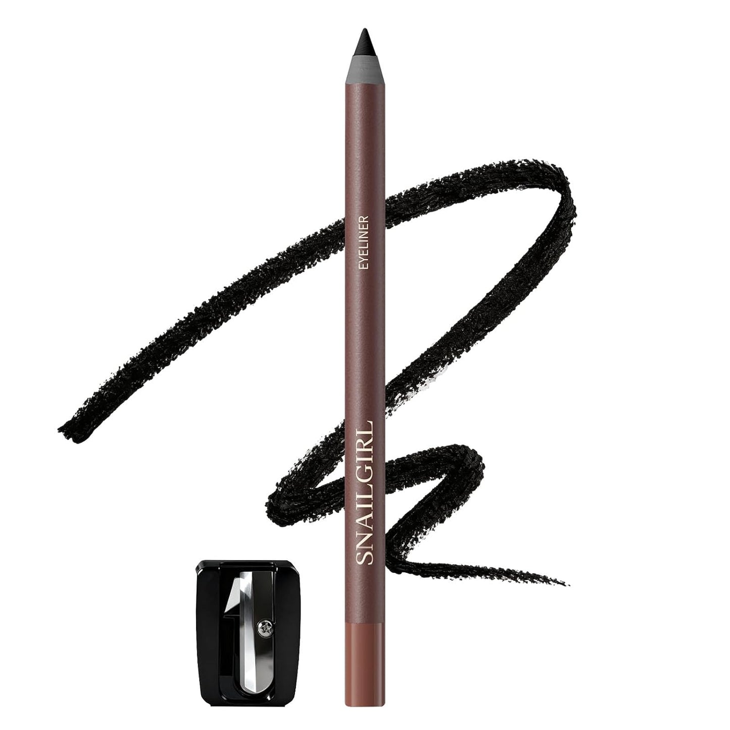 Black Glide-On Eyeliner Pencil for Mature Eyes - Waterproof, Smudge-Proof, Long-Lasting | Soft & Natural Finish