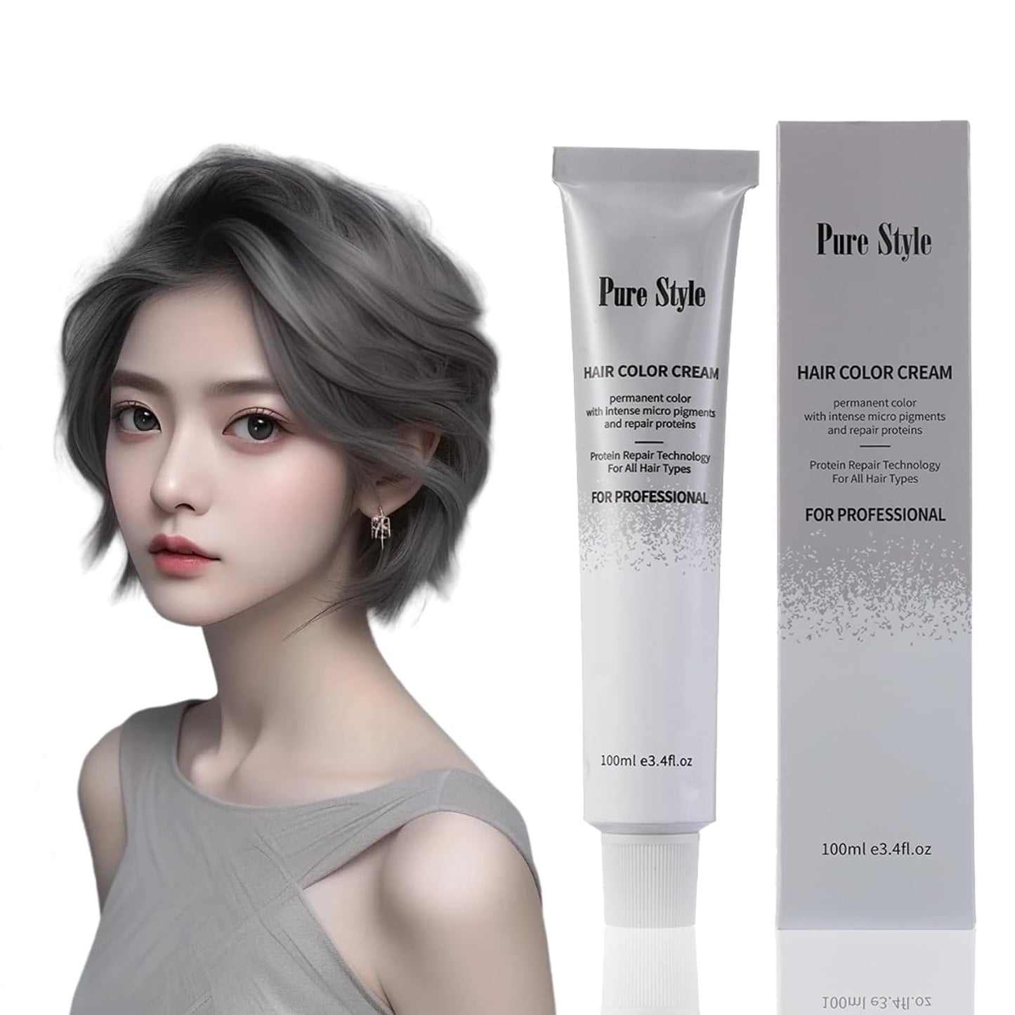 Hair Color Diluter Cream - Ammonia-Low Permanent Dye for At-Home Salon Quality | 3.4 fl oz (100ml) Nourishing Formula