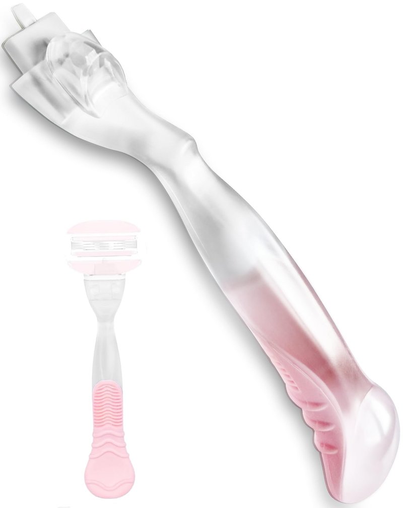 Replacement Razor Handle Compatible with Gillette Venus, Non-Slip Ergonomic Grip, Handle Only, Pink, 2 PCS