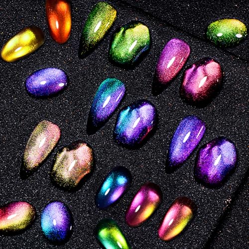 MTSSII Cat Eye Magnetic Gel Nail Polish Set - 12 Colors with Magnet