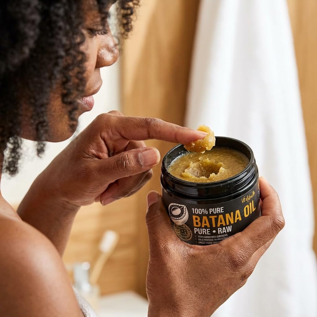 Batana Oil for Hair Growth - Raw Unrefined Natural Moisturizer | Cold-Pressed from Honduran Palm Nut - 4 oz
